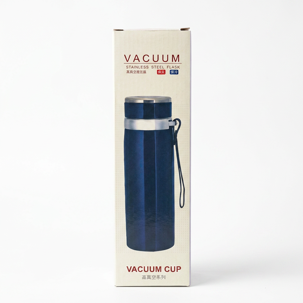 Vacuum insulated water bottle retail box