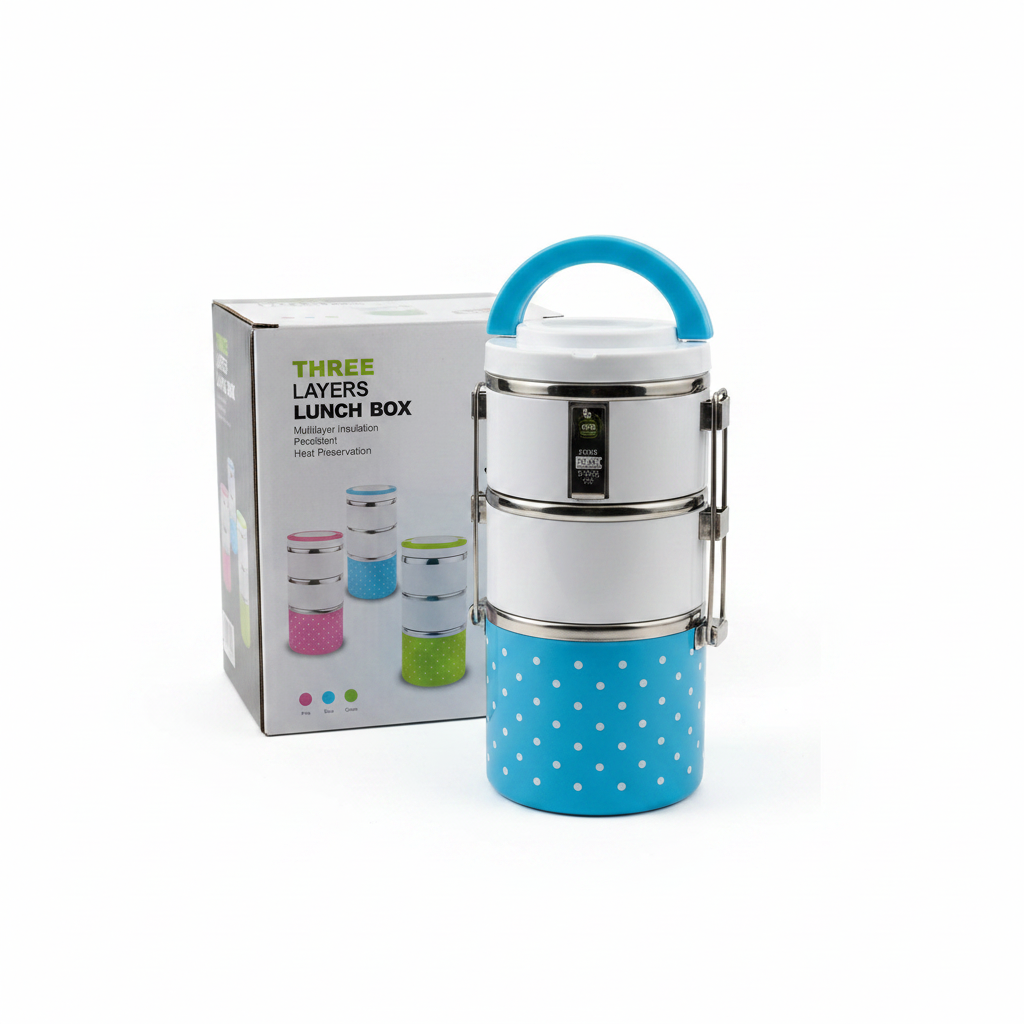 3 Layer Insulated Lunch Box – Out of Box Studio Shot