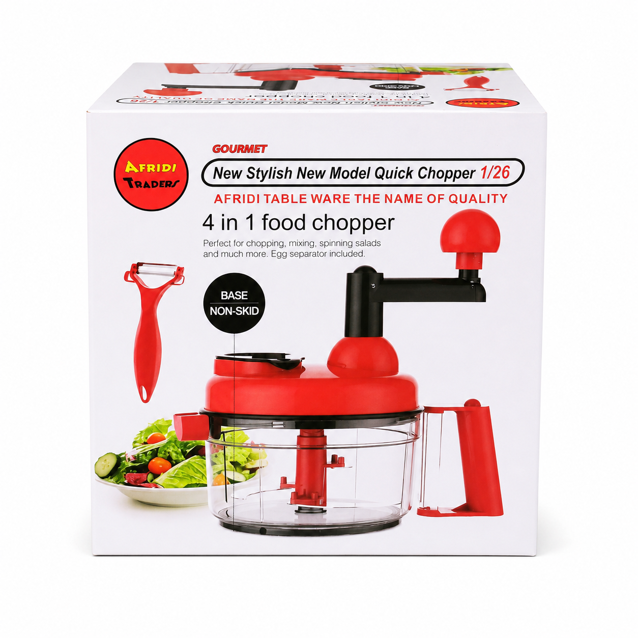 4 in 1 manual hand crank food chopper