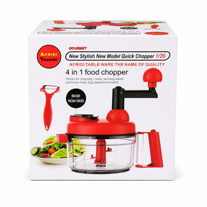 4 in 1 manual hand crank food chopper