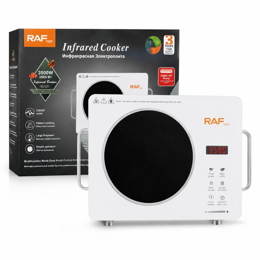 RAF Infrared Cooker — Ceramic Plate Electric Hot Plate with Digital LED Display & Timer