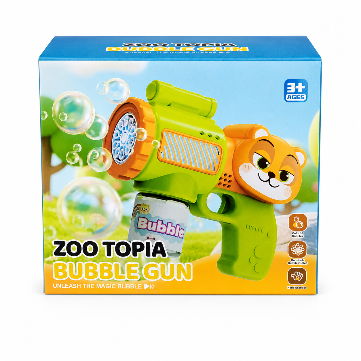 Cute Cat Bubble Blaster — Multi-Hole Bubble Gun for Kids
