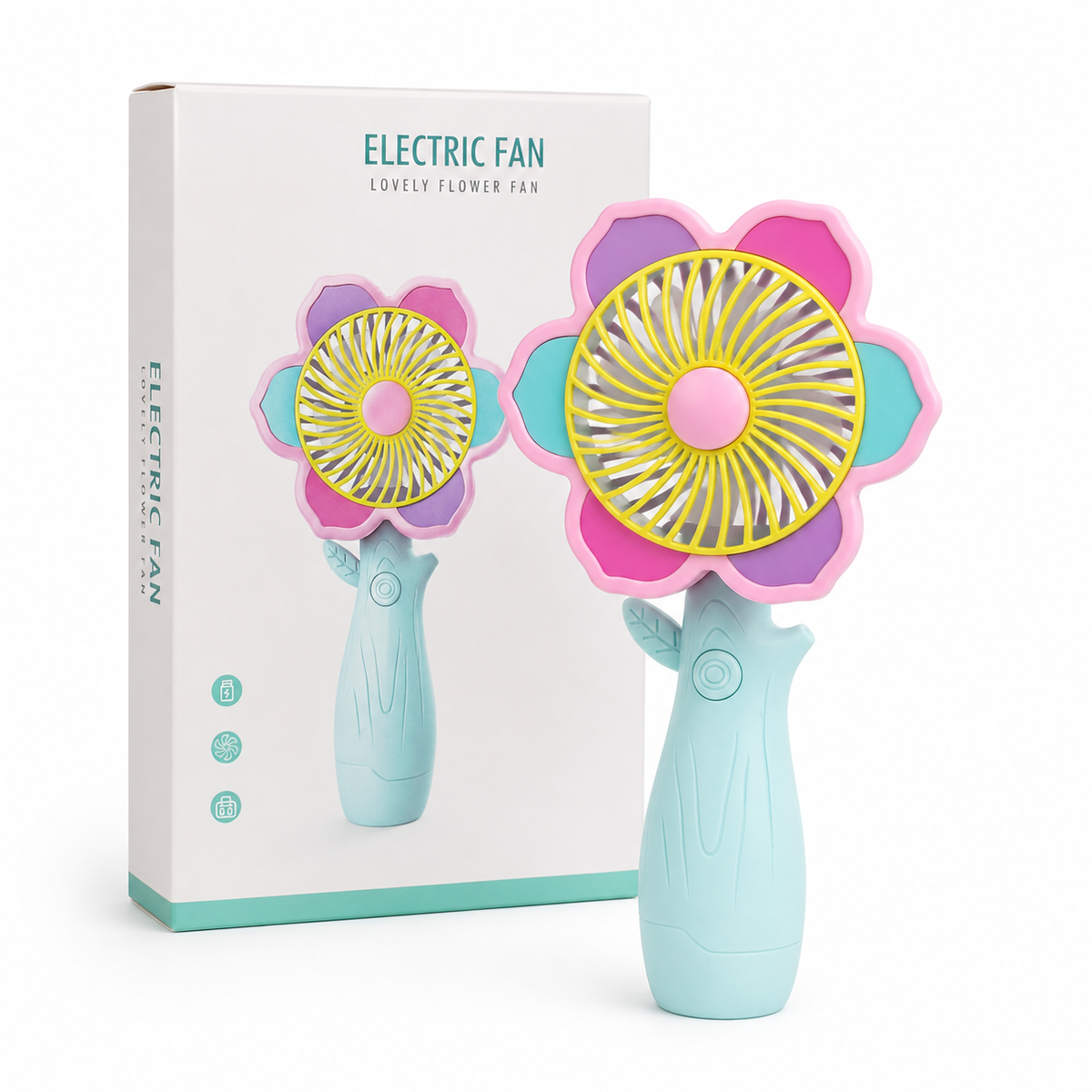 Flower Handheld Fan — Portable Rechargeable Mini Fan