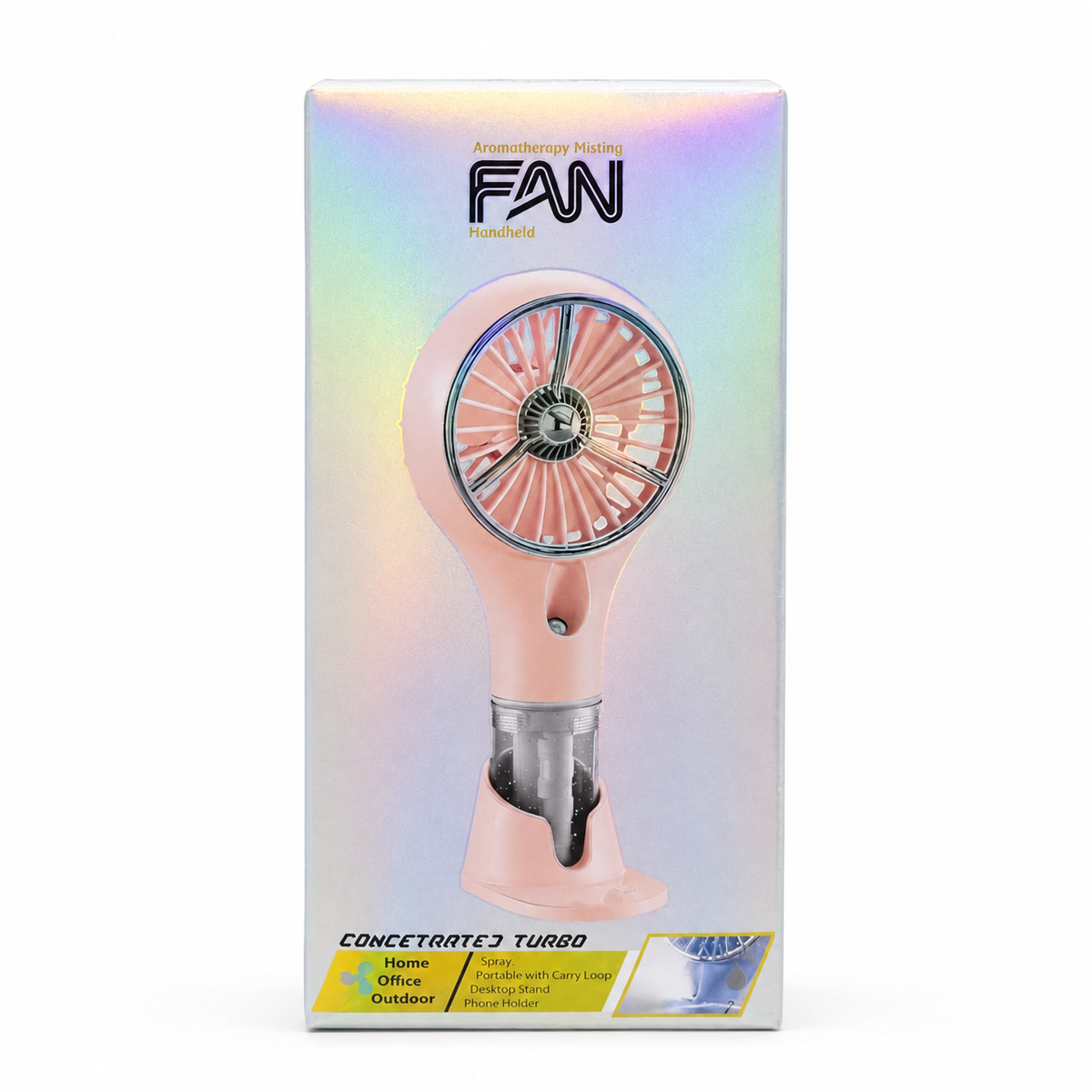 Handheld Misting Fan — Portable Turbo Fan with Water Spray