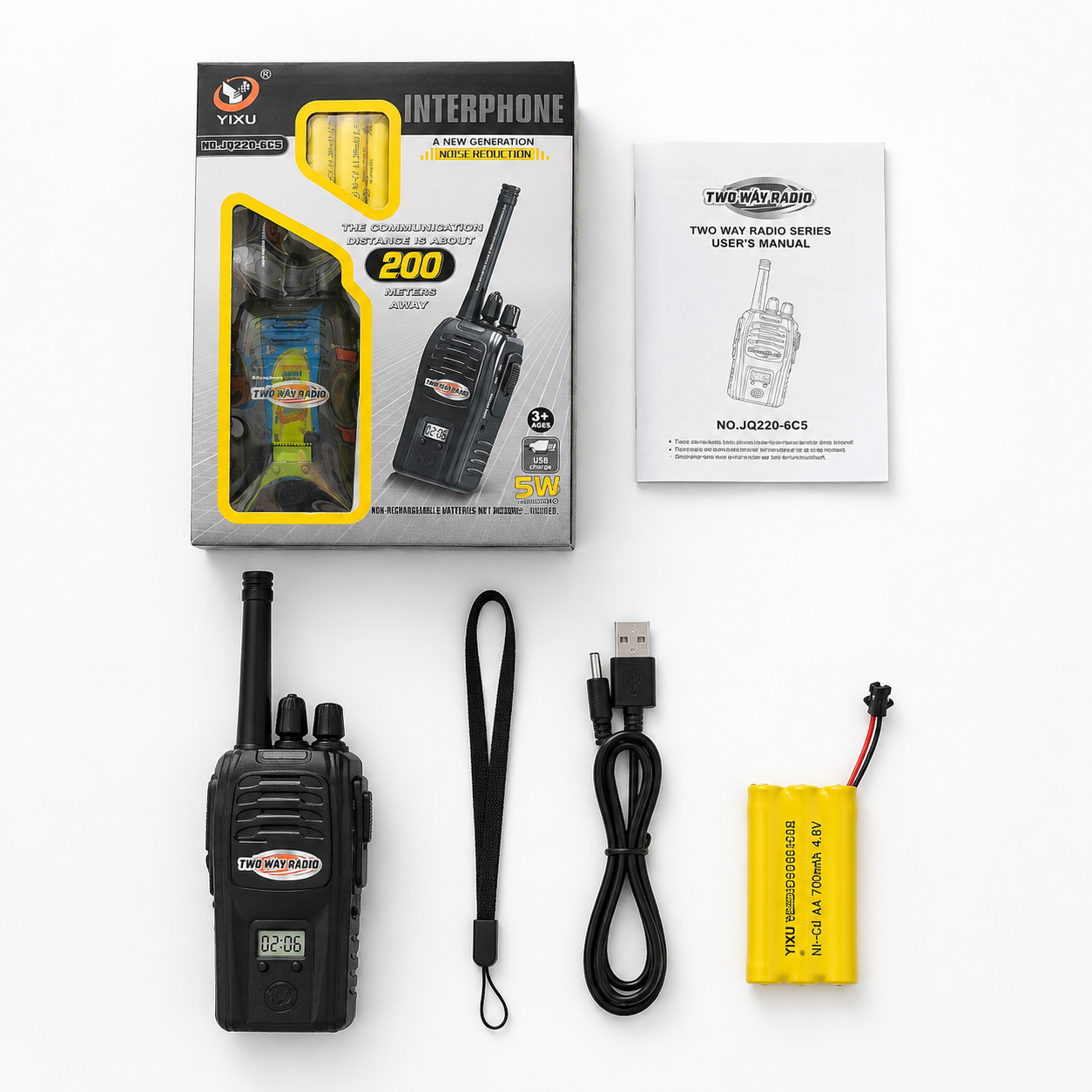 Kids Walkie Talkie Set — 2-Way Radio, 200m Range