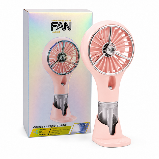 Handheld Misting Fan — Portable Turbo Fan with Water Spray
