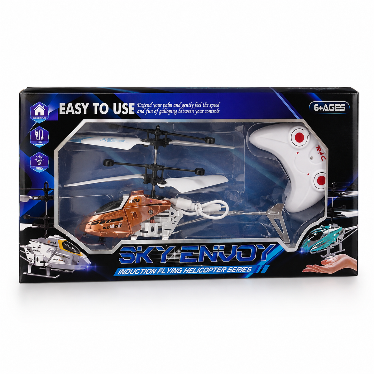 Sky Envoy RC Helicopter — Induction Flying Toy with Remote
