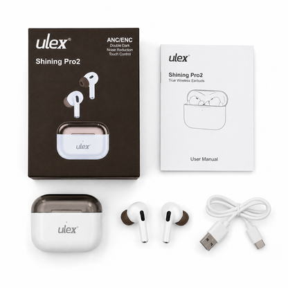 ulex Shining Pro2 Wireless Earbuds —  Calling, Touch Control, Charging Case
