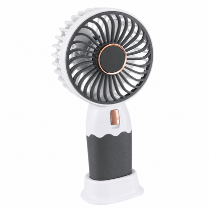 Mini desk fan blade and grille close-up detail