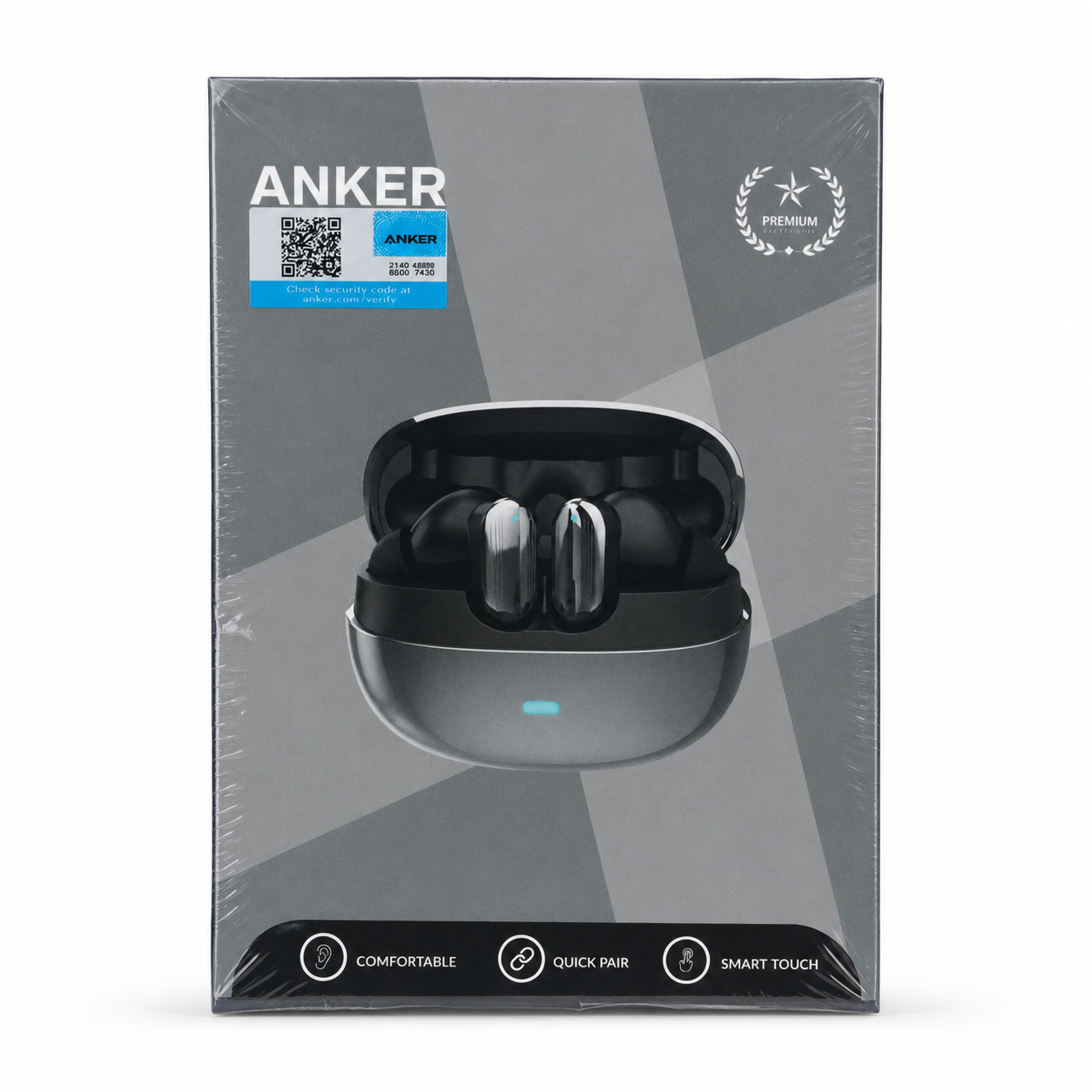 Anker earbuds package contents flat lay