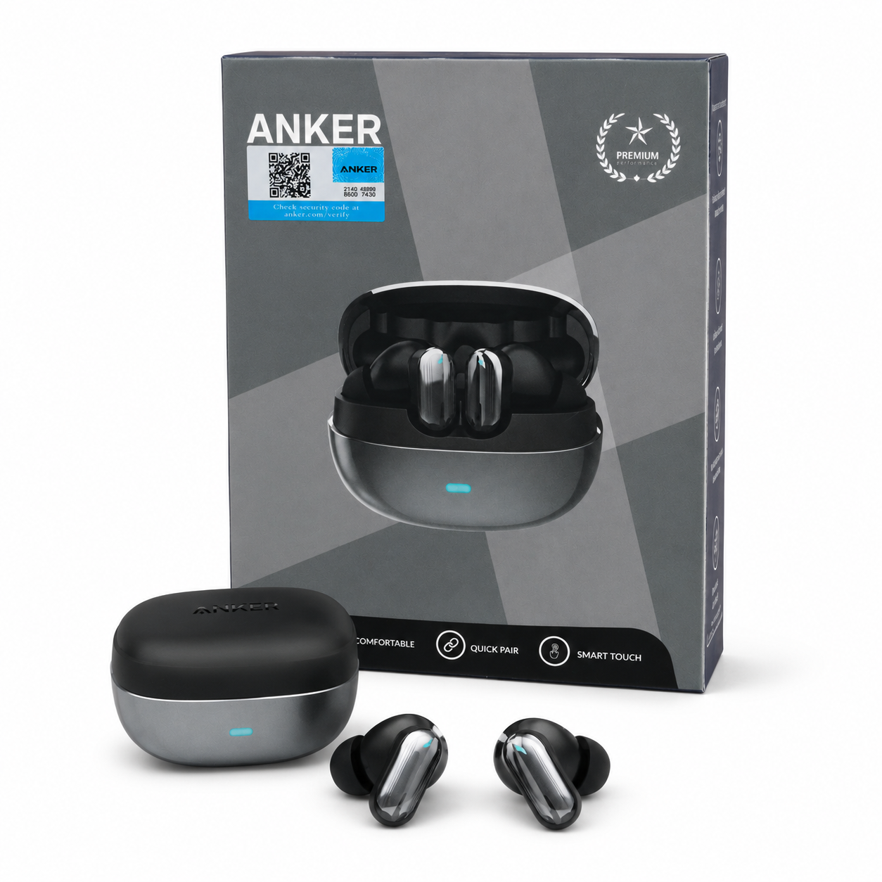 Anker true wireless earbuds with charging case
