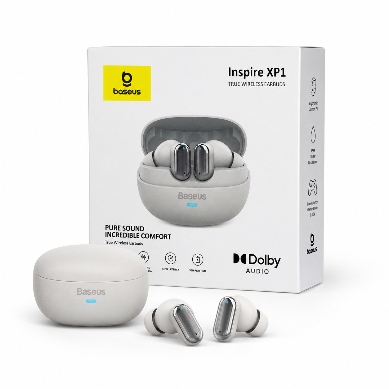 Baseus Inspire XP1 true wireless earbuds with charging case