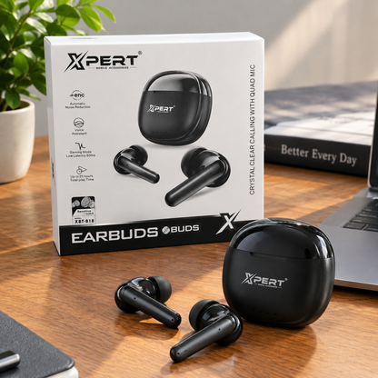 Xpert XBT-818 Wireless Earbuds — ENC, Quad Mic, Gaming Mode