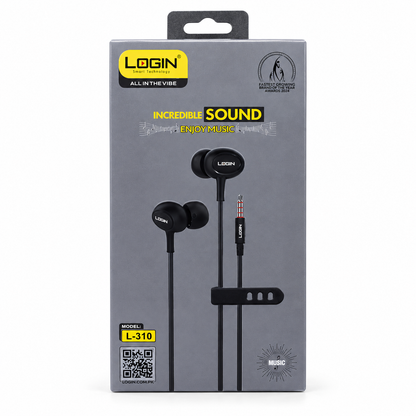 Login L-310 Wired In-Ear Earphones — 3.5mm Jack