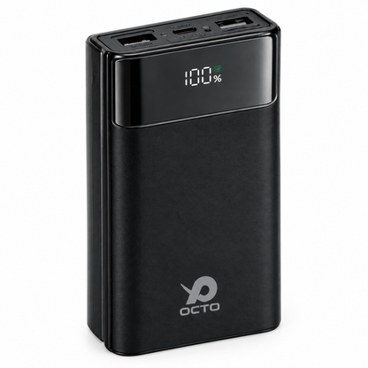 Octo Pulse OC-PB007 20000mAh Power Bank — 22.5W Fast Charging, Digital Display