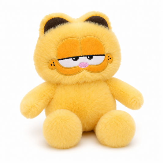 Yellow teddy bear soft plush toy, studio photo