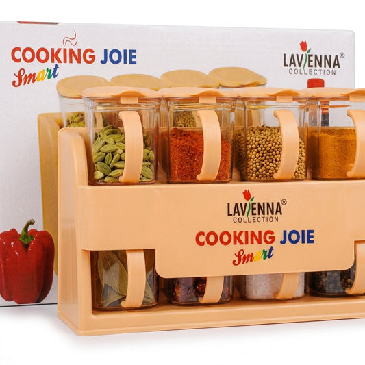Every Day Fine Wood Kitchen Rack — 8-Piece Spice Jar Set