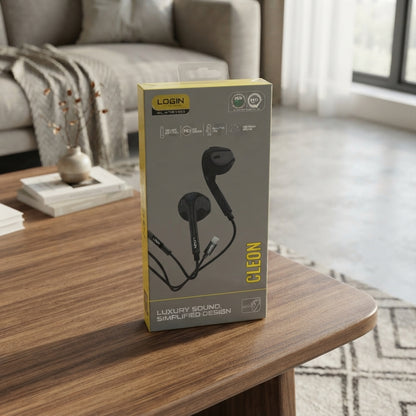 Login Cleon Type-C Wired Earphones — Volume Control, Built-in Mic