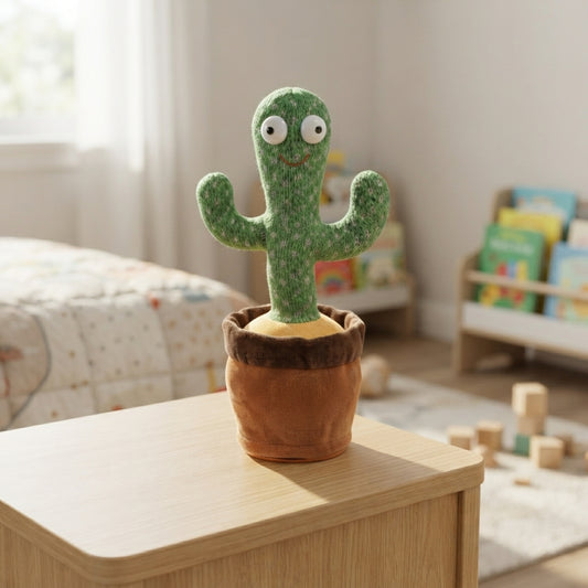 Dancing Cactus Toy — Sings and Dances, Plush Cactus in Pot