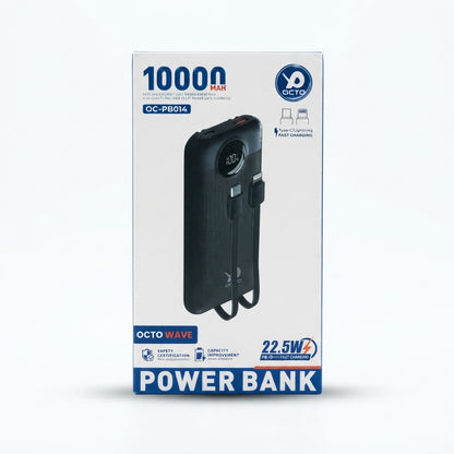 Octo Wave OC-PB014 10000mAh Power Bank — 22.5W Fast Charging, Digital Display
