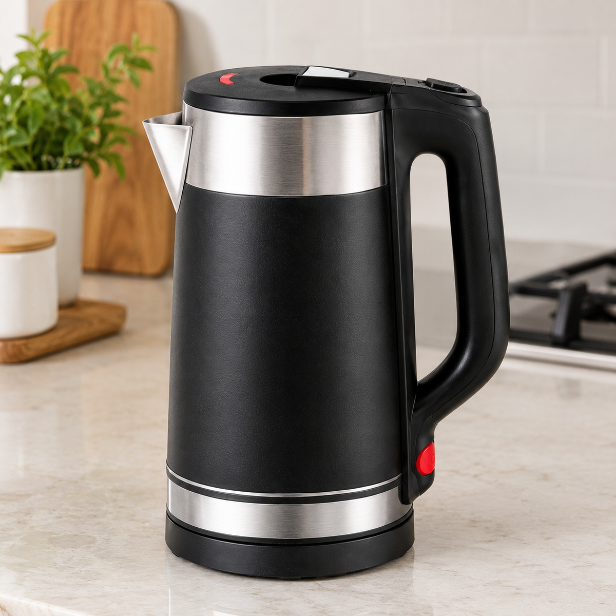 Kenwood Pro-Safe Electric Kettle 2.0L — Double-Wall Black, Model 2025 (AZ-18)